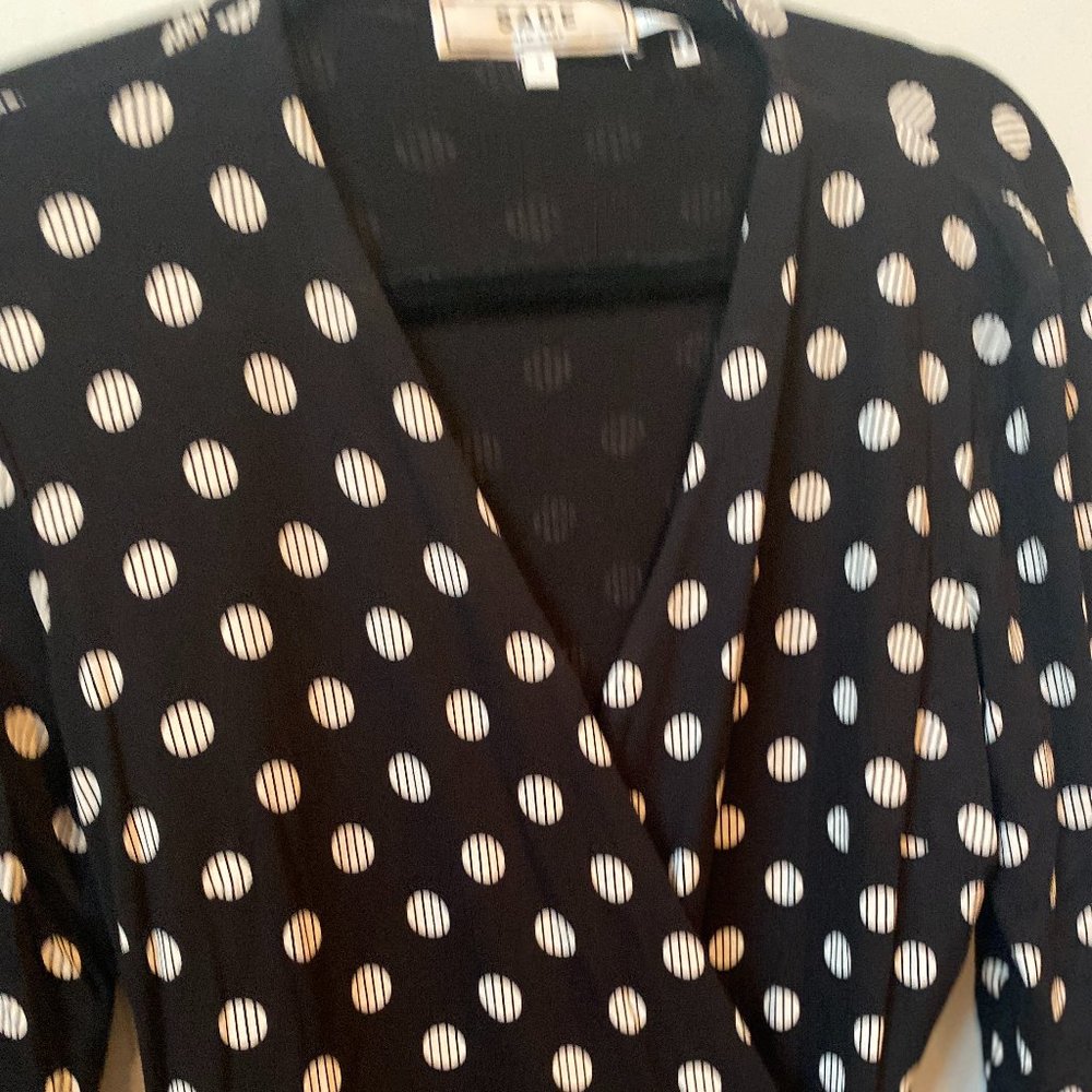 Black and White Wrap Dress Size 8